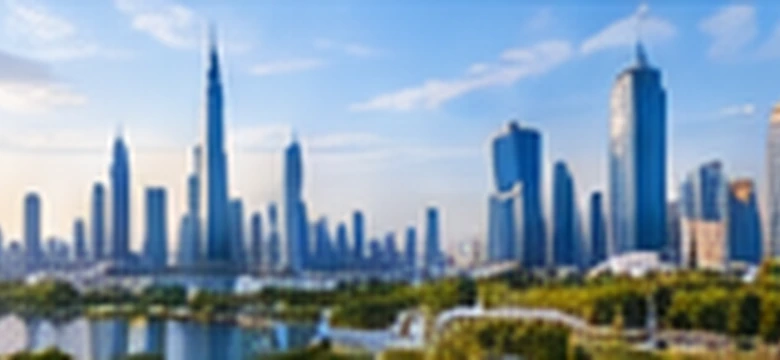 Modern connected city skyline